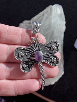 Amethyst Dragonfly Handcrafted Stone Jewelry Crystal Pendant #Yv4F6mEFhis