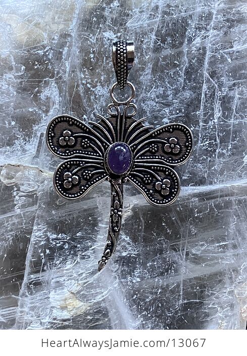 Amethyst Dragonfly Stone Jewelry Crystal Pendant - #Gv5fsjBU5KE-5