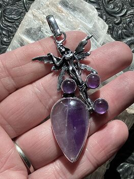 Amethyst Fairy Pendant Stone Crystal Jewelry #x4pFoEstyB8