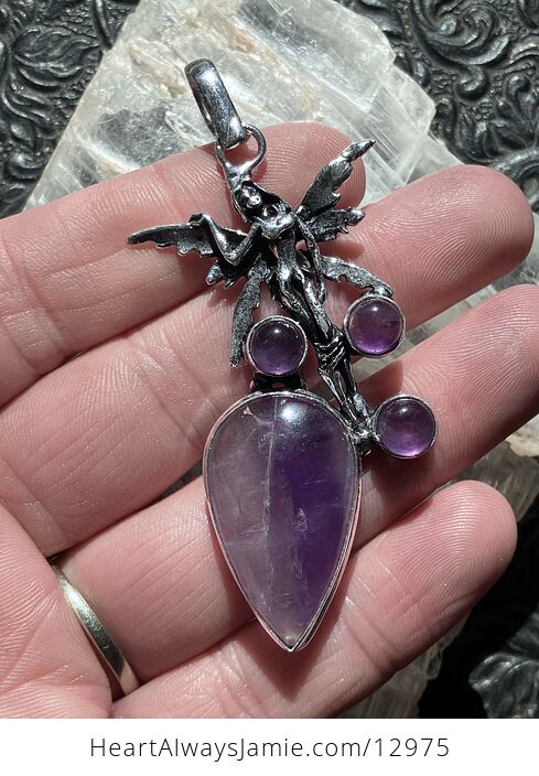 Amethyst Fairy Pendant Stone Crystal Jewelry - #x4pFoEstyB8-1