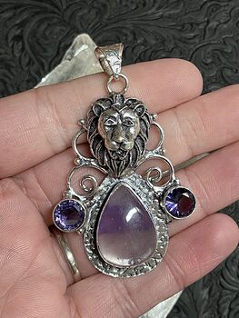 Amethyst Lion Pendant Stone Crystal Jewelry #gXHtShVzG6c