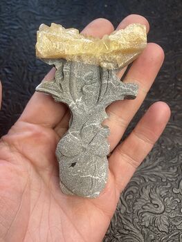 Anatomical Human Heart Cardiology Hand Carved Crystal Cluster Stone Rock Figurine #p6sDbBu14qU