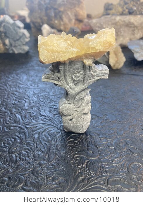 Anatomical Human Heart Cardiology Hand Carved Crystal Cluster Stone Rock Figurine - #p6sDbBu14qU-2