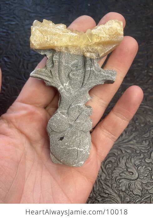 Anatomical Human Heart Cardiology Hand Carved Crystal Cluster Stone Rock Figurine - #p6sDbBu14qU-1