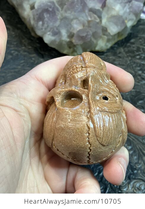 Anatomical Human Skull and Muscle Face Crystal Carving - #0X66MmjAT3s-5