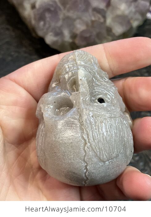 Anatomical Human Skull and Muscle Face Crystal Carving - #6UE0inyt6Ik-5