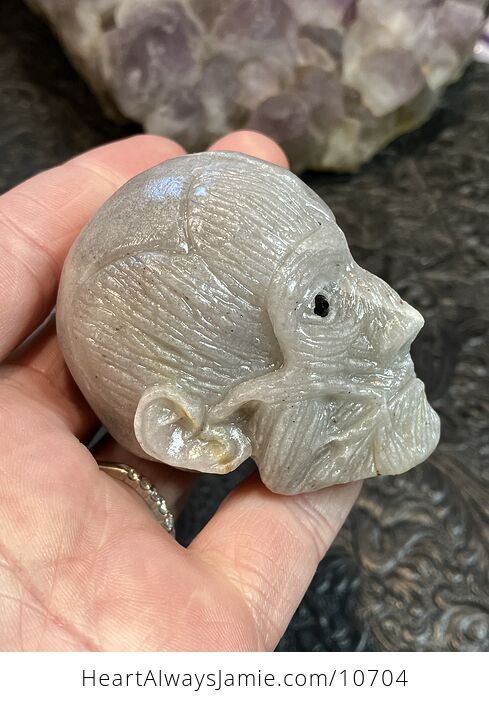 Anatomical Human Skull and Muscle Face Crystal Carving - #6UE0inyt6Ik-2