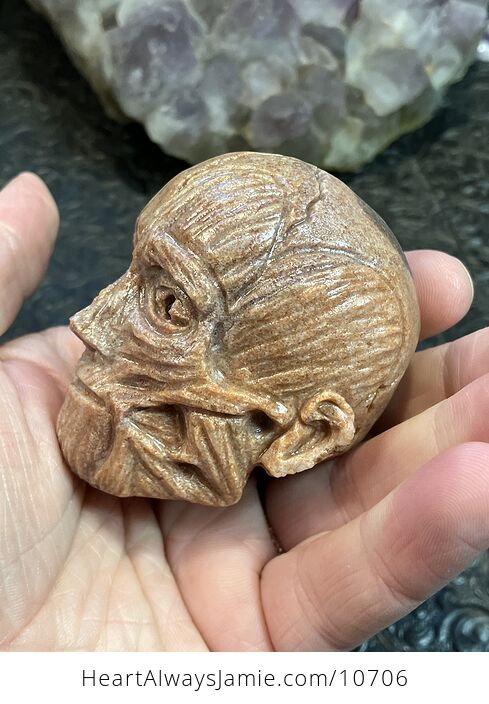 Anatomical Human Skull and Muscle Face Crystal Carving - #DfiBYaXPWpE-3