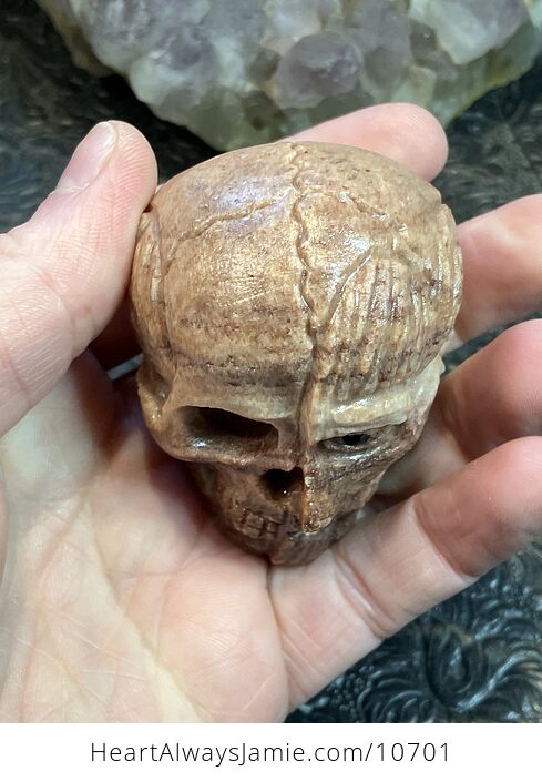 Anatomical Human Skull and Muscle Face Crystal Carving - #qlsQfOkj7G0-5