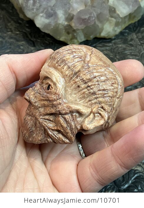 Anatomical Human Skull and Muscle Face Crystal Carving - #qlsQfOkj7G0-2