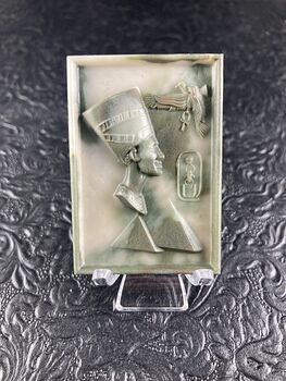 Ancient Egyptian Queen Neferneferuaten Nefertiti Pyramids and Bird Mini Art Stone Jasper Ornament Pendant #X2jJruQPuz8