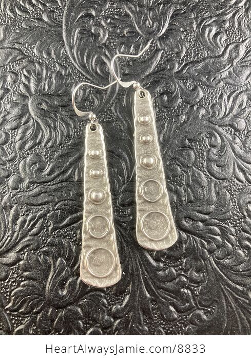 Ancient Greek Styled Silver Bar Drop Earrings - #thb47ze0jqs-3