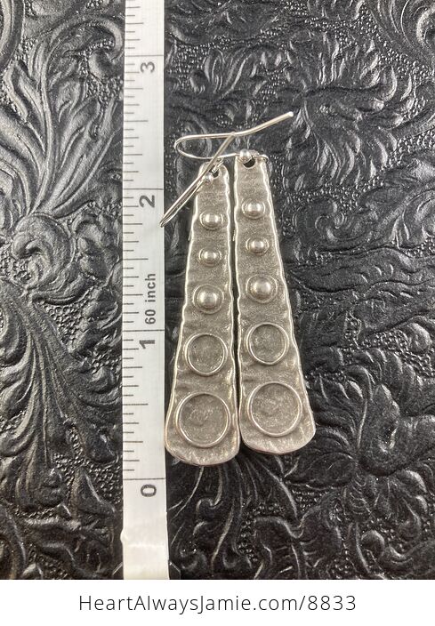Ancient Greek Styled Silver Bar Drop Earrings - #thb47ze0jqs-4