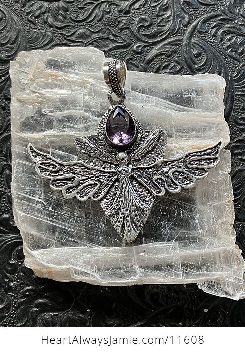 Angel or Fairy with Faceted Amethyst Stone Crystal Jewelry Pendant Charm - #iEFjHjg2pgk-4