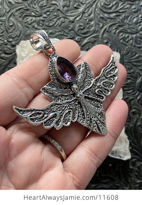 Angel or Fairy with Faceted Amethyst Stone Crystal Jewelry Pendant Charm - #iEFjHjg2pgk-2