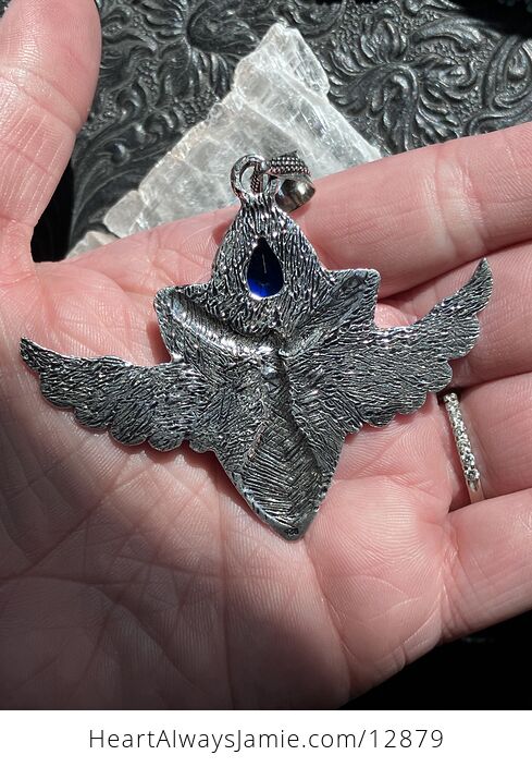 Angel or Fairy with Faceted Blue Gem Stone Crystal Jewelry Pendant Charm - #GDYKuuEN3bk-5