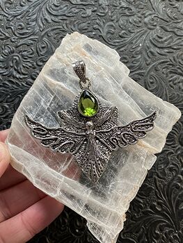 Angel or Fairy with Faceted Green Peridot Stone Crystal Jewelry Pendant Charm #a1y2CI6FsIQ