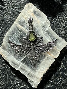 Angel or Fairy with Faceted Green Peridot Stone Crystal Jewelry Pendant Charm #wt4YfCDUDks