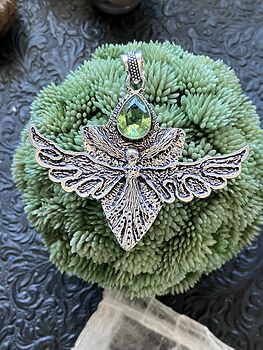 Angel or Fairy with Faceted Green Peridot Stone Crystal Jewelry Pendant Charm #wttBwRsGU7U