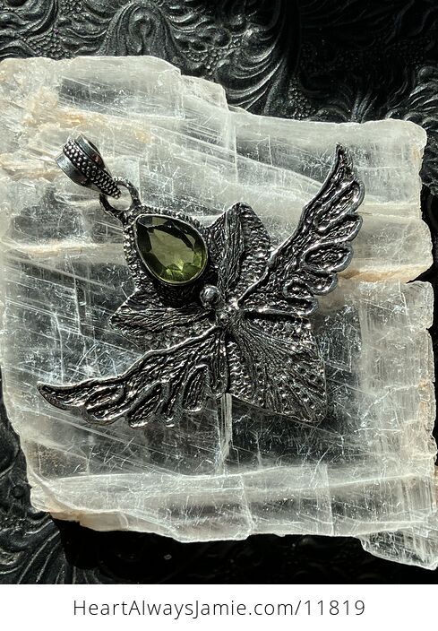 Angel or Fairy with Faceted Green Peridot Stone Crystal Jewelry Pendant Charm - #wt4YfCDUDks-4