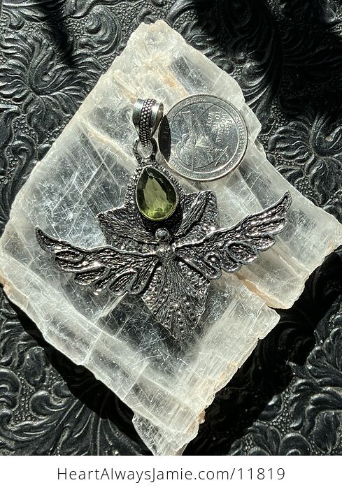 Angel or Fairy with Faceted Green Peridot Stone Crystal Jewelry Pendant Charm - #wt4YfCDUDks-5