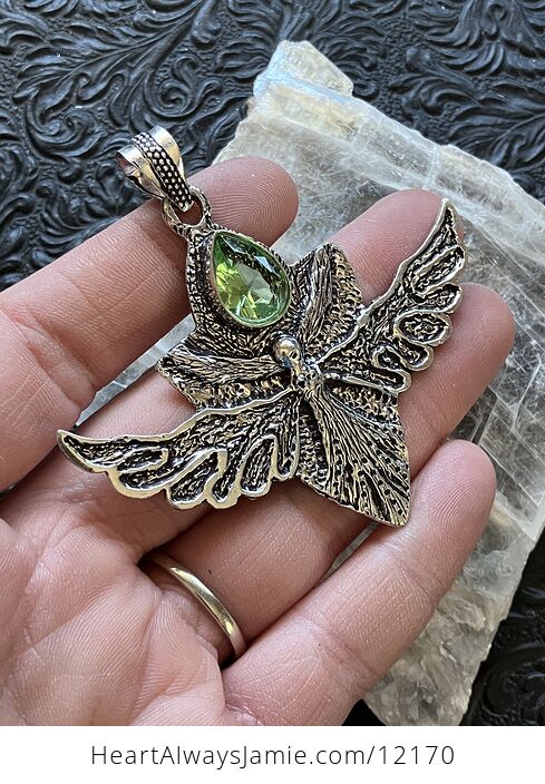 Angel or Fairy with Faceted Green Peridot Stone Crystal Jewelry Pendant Charm - #wttBwRsGU7U-3