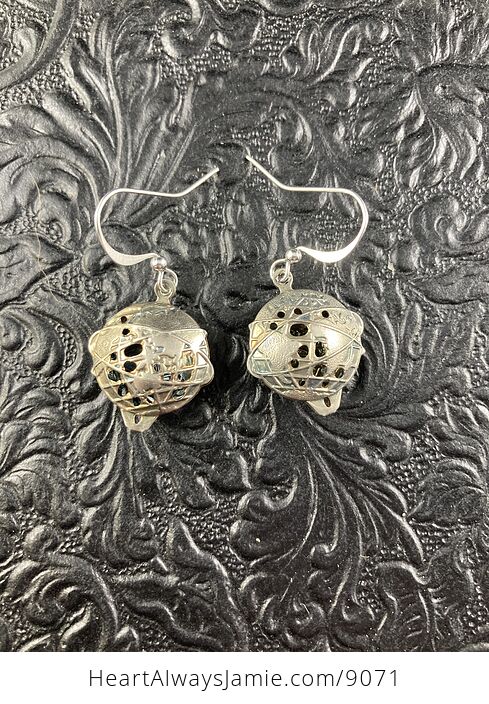 Antiqued Silver Globe Earrings - #RCsXRISYyow-3