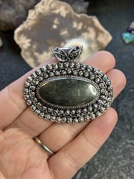 Apache Gold Chalcopyrite Stone Jewelry Crystal Pendant #7LJqmwvSsCU