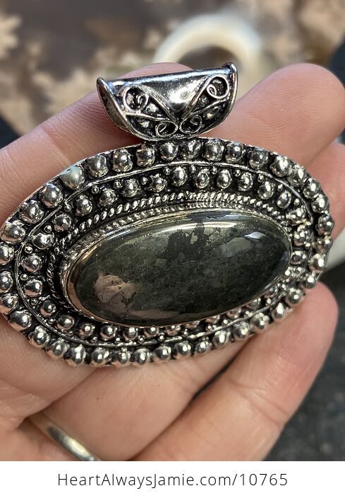 Apache Gold Chalcopyrite Stone Jewelry Crystal Pendant - #7LJqmwvSsCU-3