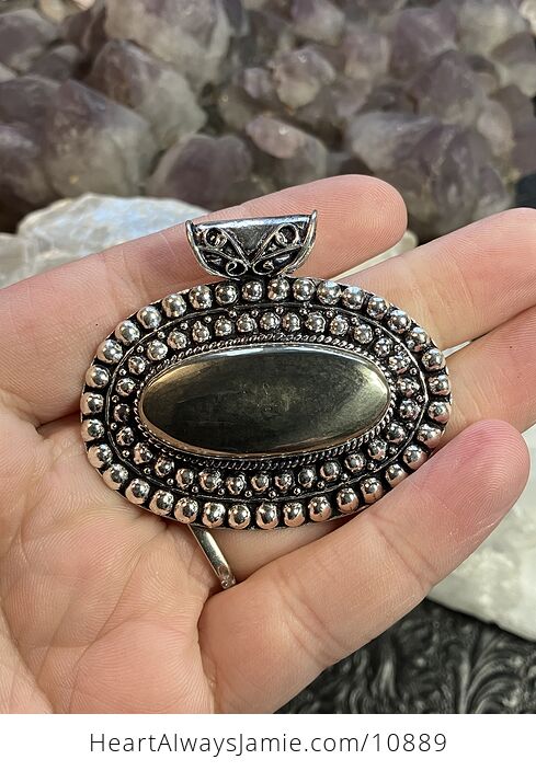 Apache Gold Chalcopyrite Stone Jewelry Crystal Pendant - #N4cVRDwnfIk-2