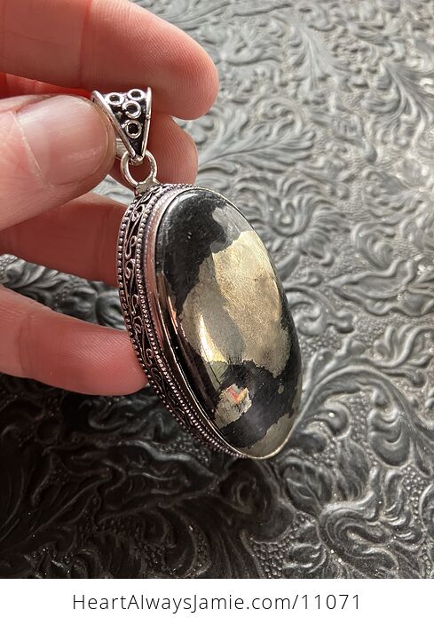 Apache Gold Chalcopyrite Stone Jewelry Crystal Pendant - #irLzu4xjsT0-3