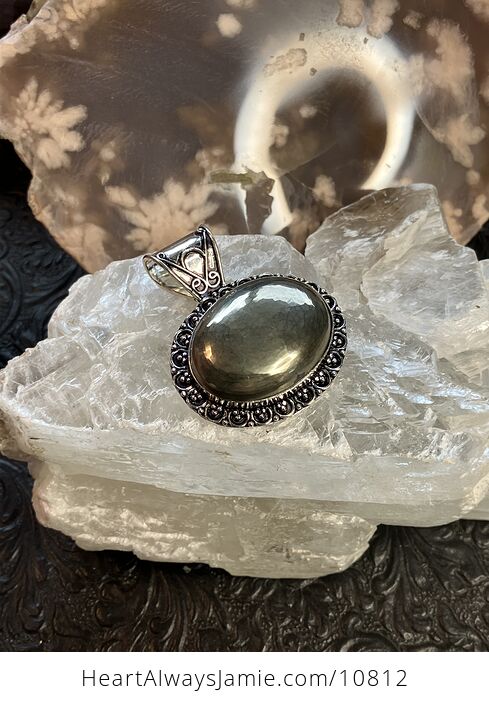 Apache Gold Chalcopyrite Stone Jewelry Crystal Pendant - #y0FTsRLJJE4-5