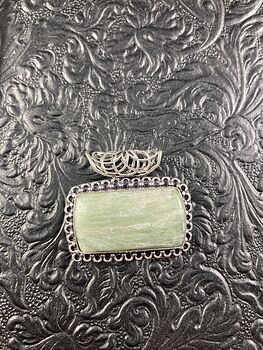 Aqua Green Seraphinite Crystal Stone Jewelry Pendant #4jMvuPiZReE