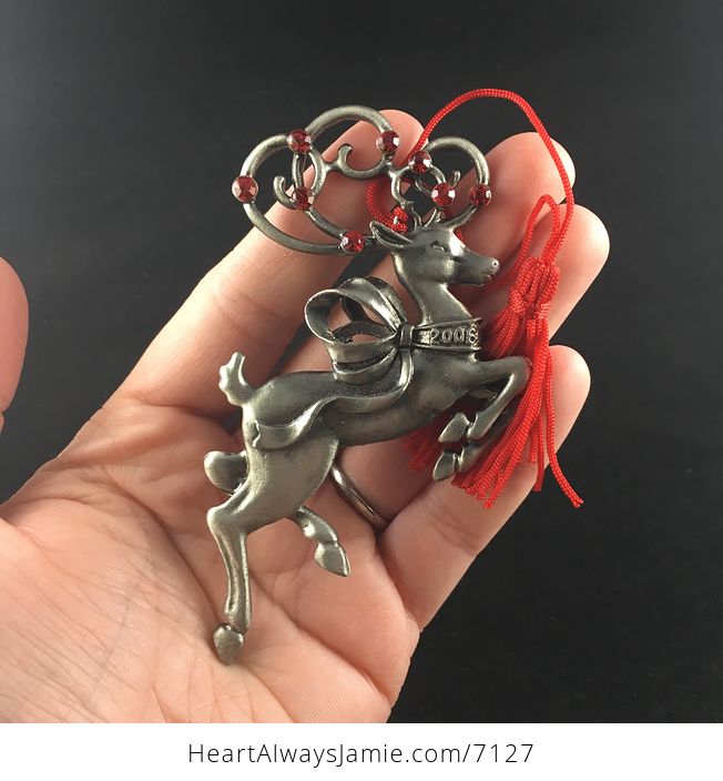 Avon Collectible Pewter Annual Christmas Ornament 2006 Reindeer - #s6il4o7u4CE-1