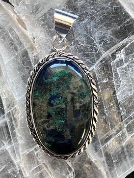 Azurite and Malachite Crystal Stone Jewelry Pendant #fk5O8XAb1X8