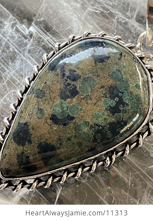 Azurite and Malachite Crystal Stone Jewelry Pendant - #4ioCXPnnFeI-6