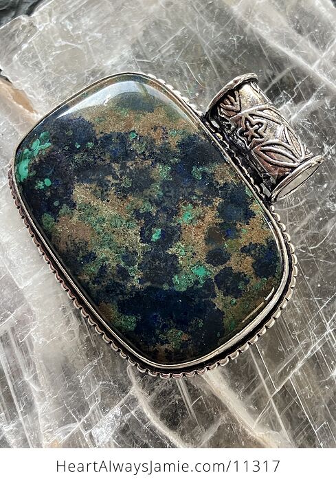 Azurite and Malachite Crystal Stone Jewelry Pendant - #aAR14b0gUgs-4