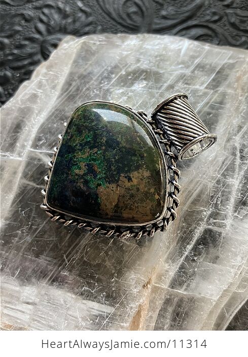 Azurite and Malachite Crystal Stone Jewelry Pendant - #qj7V7TrI5KM-5