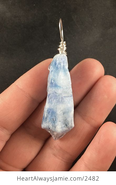 Beautiful Blue Aurora Borealis Ab Crystal Stone Pendant - #vecxt4EyATI-1