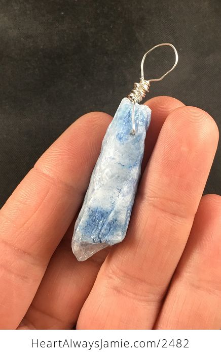 Beautiful Blue Aurora Borealis Ab Crystal Stone Pendant Necklace - #vecxt4EyATI-5