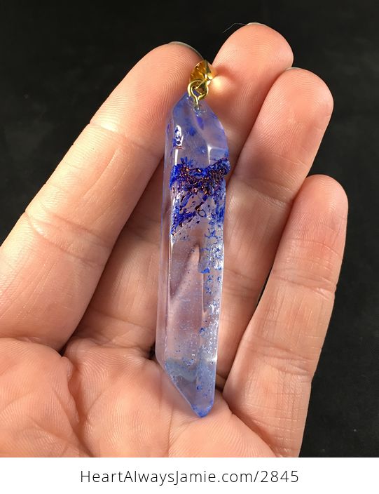 Beautiful Blue Crystal Stone Pendant - #ulwIezKAylo-1