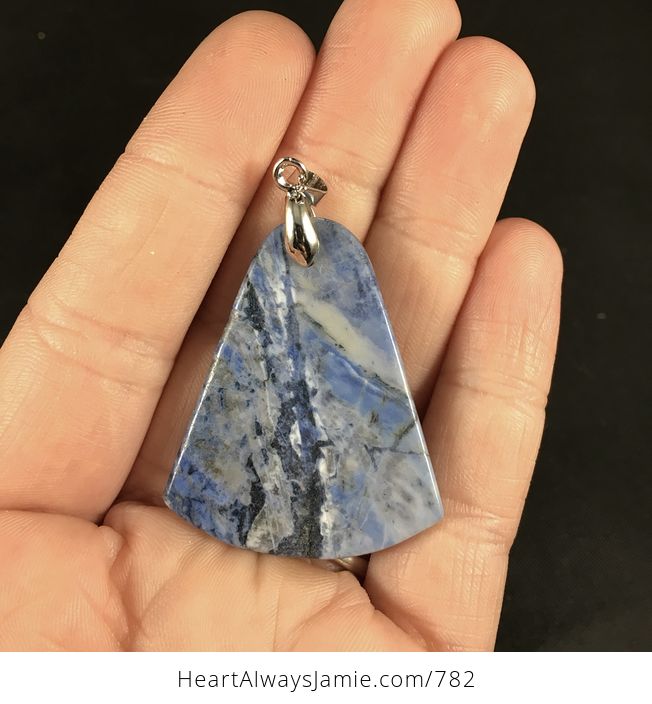 Beautiful Blue Natural Sodalite Stone Pendant Necklace - #wA9h8g9r8vU-2