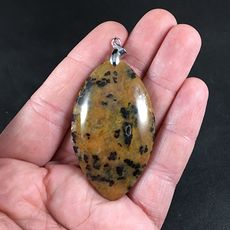 Beautiful Brown and Black Petrified Wood Opal Stone Pendant #16DN6zR9N9M