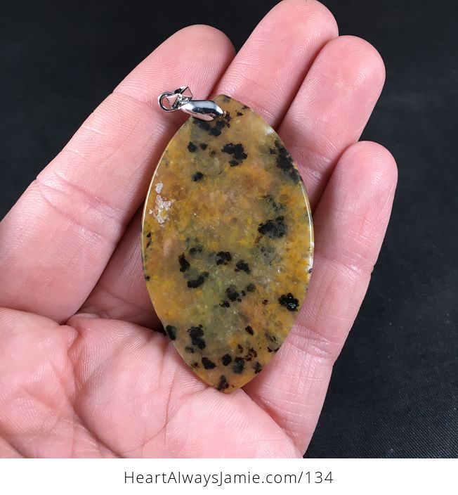 Beautiful Brown and Black Petrified Wood Opal Stone Pendant Necklace - #16DN6zR9N9M-2