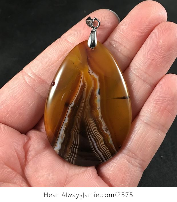 Beautiful Brown Stone Pendant - #5VQ8m4lBPyY-1