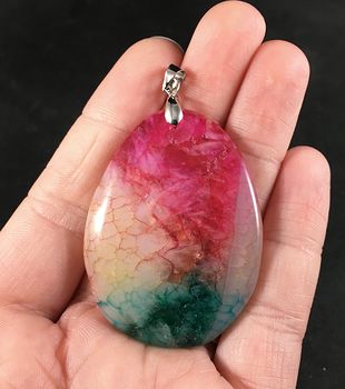 Beautiful Colorful Rainbow Druzy Stone Pendant #DOrUAmjN2Xg