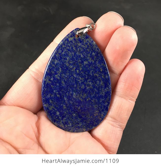 Beautiful Dark Blue Lapis Lazuli Stone Pendant Necklace - #yrVeAda46sk-3