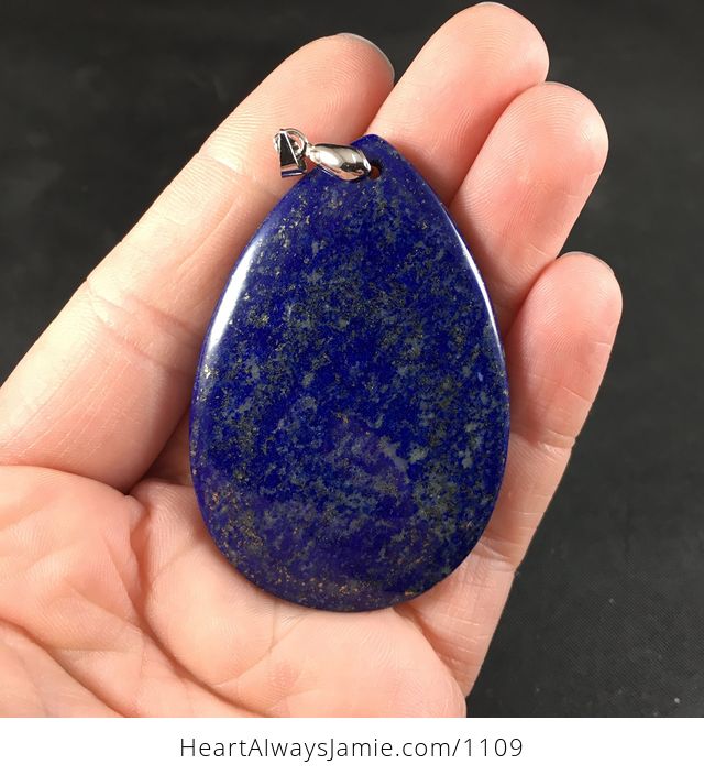Beautiful Dark Blue Lapis Lazuli Stone Pendant Necklace - #yrVeAda46sk-2
