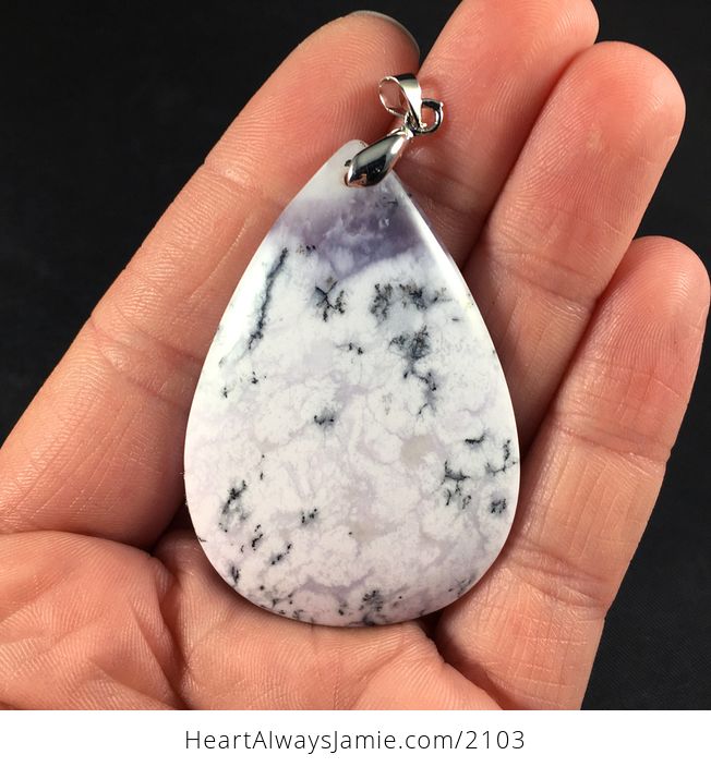 Beautiful Dendrite Opal Stone Crystal Pendant - #w6AgroxtrUc-1