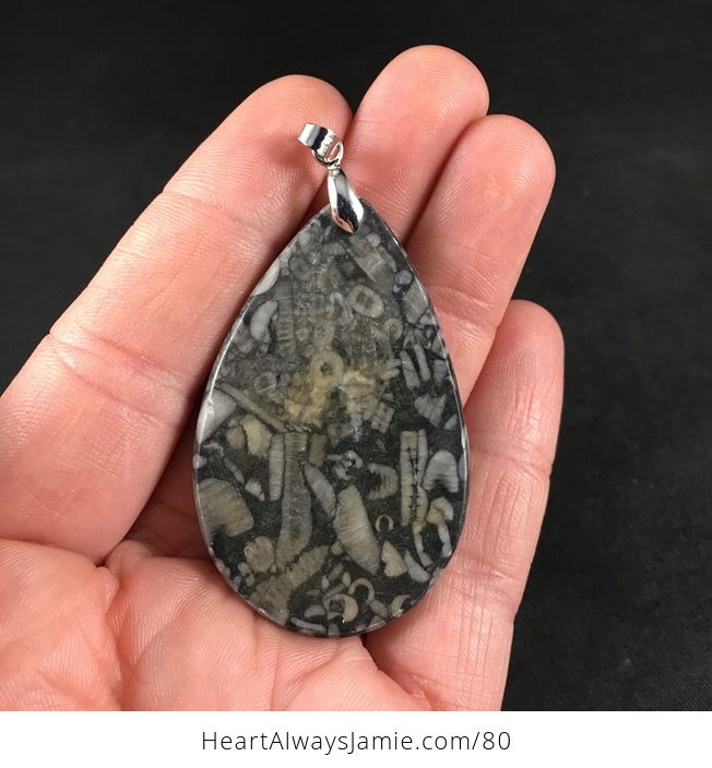 Beautiful Fossil Stone Pendant Necklace - #Jt9rjkTQ1bk-2